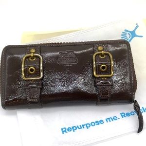 dark brown coach wallet
